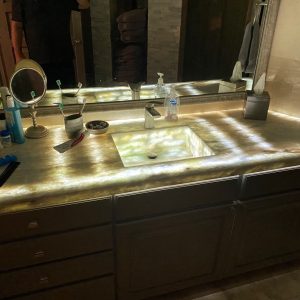 Master Bath Lighted Sink